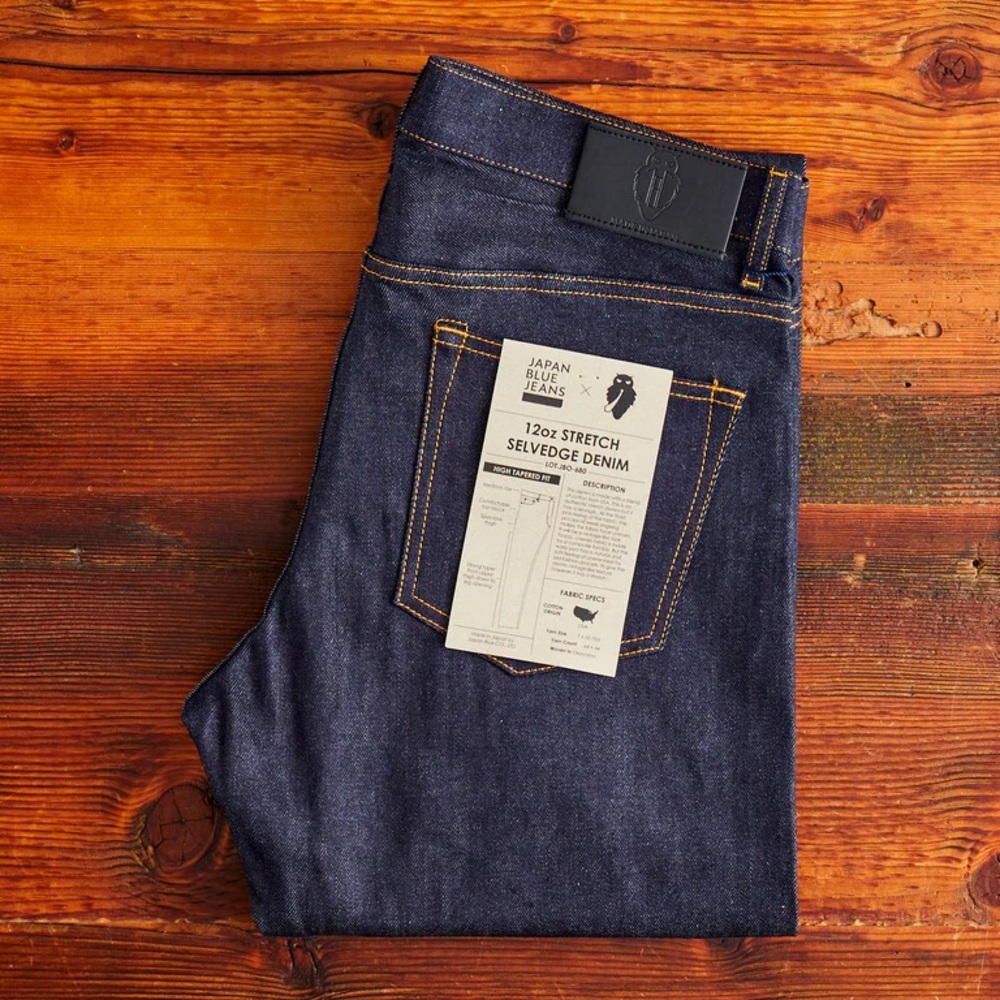JBO-680 12oz Stretch Selvedge Denim - High Tapered